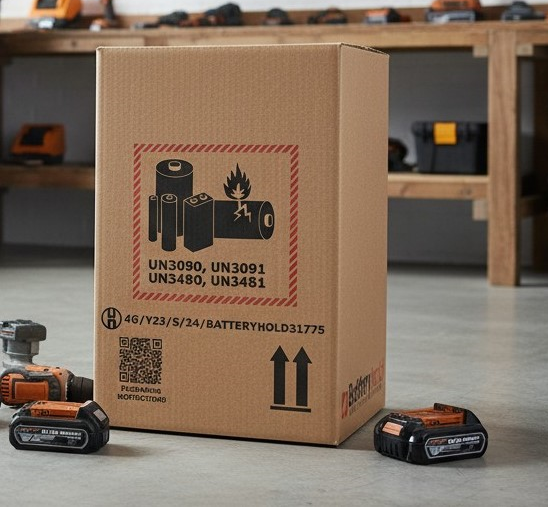 Guard 3480 23kg Collection box with power-tool batteries beside it